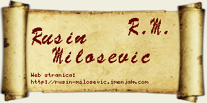 Rusin Milošević vizit kartica